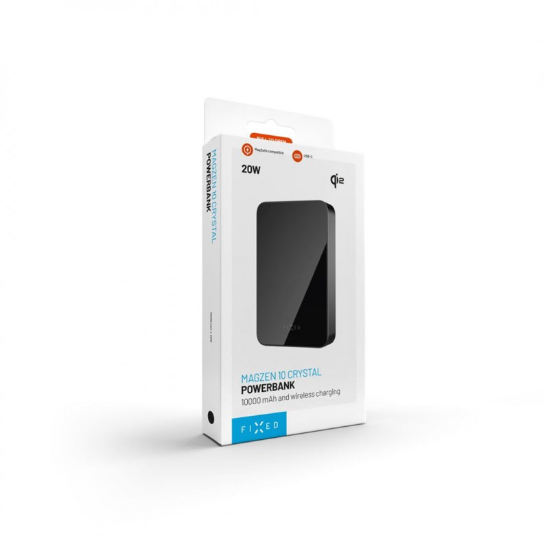 Fixed MagZen 10 Crystal Powerbank, Qi2, 10000 mAh, schwarz