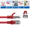ACT FC2552 ultraflexibles CAT6A S/FTP Patchkabel, 0,25 m, TPE, RJ45, Snagless, rot