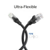ACT FC1915 U/UTP CAT6A TPE ultraflexibles Patchkabel mit RJ45-Steckern, 15 m, schwarz