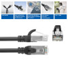 ACT FC1915 U/UTP CAT6A TPE ultraflexibles Patchkabel mit RJ45-Steckern, 15 m, schwarz