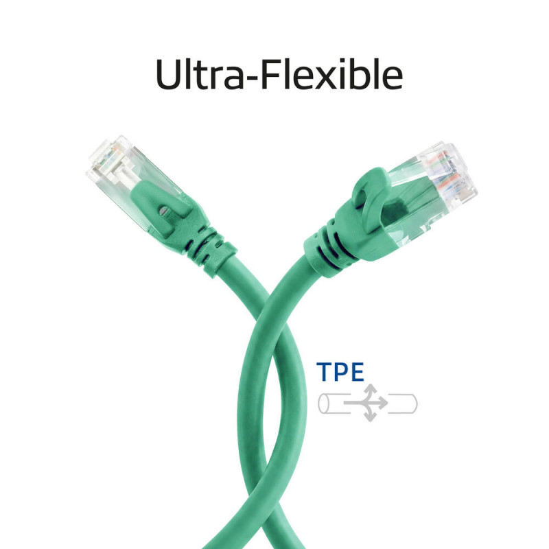 ACT FC1710 U/UTP CAT6A Patchkabel, TPE, ultraflexibel, RJ45, 10 m, grün
