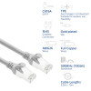 ACT FC2001 CAT6A S/FTP Ultra-Flex-Patchkabel, 1 m, TPE, Snagless-RJ45, grau