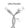 ACT FC2001 CAT6A S/FTP Ultra-Flex-Patchkabel, 1 m, TPE, Snagless-RJ45, grau