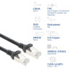 ACT FC2901 S/FTP CAT6A Patchkabel, extra flexibel, TPE, mit hakenfreien RJ45-Steckern, 1 m, schwarz