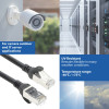 ACT FC2915 S/FTP CAT6A Patchkabel, extra flexibel, TPE, mit hakenfreien RJ45-Steckern, 15 m, schwarz