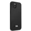Karl Lagerfeld KLHCP13MSFMP2K Hardcase für iPhone 13 / 14 / 15, Saffiano Plaque, schwarz