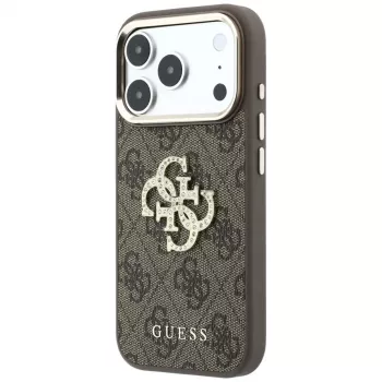 Guess 4G & Big Strass Logo Smartphone-Hülle für iPhone 18 Pro / 17 Pro, braun