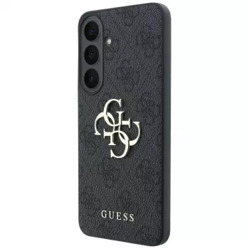 Guess GUE005819 Embossed 4G Ring Classic Logo MagSafe Hülle für Samsung Galaxy S26 FE, schwarz