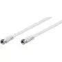 Wentronic Goobay 27031 SAT-Anschlusskabel, 1,5 m, F-Stecker auf F-Stecker, Weiß