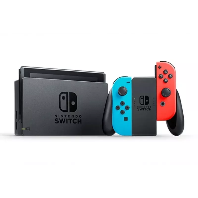 Nintendo Switch (neues überarbeitetes Modell) tragbare Spielkonsole, Schwarz/Blau/Rot, 15,8 cm (6,2 Zoll), 32 GB, WLAN