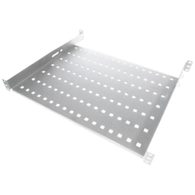 Alantec SA-P-19-1U-550-4-S fester Fachboden, 19″ 1U, Tiefe 550 mm, grau