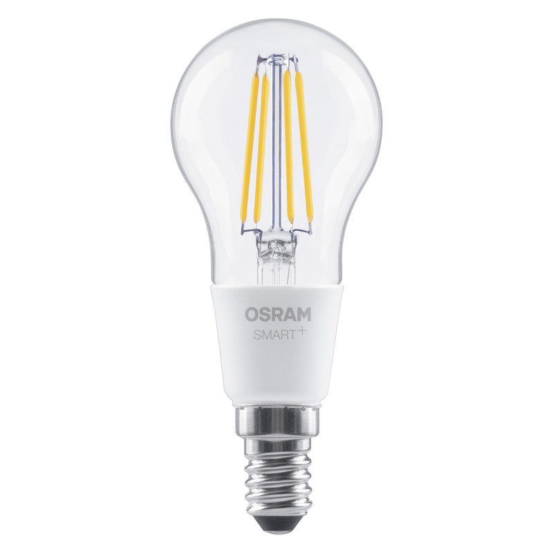 Osram SMART+ Matter Filament Classic P40 827 Smart-Lampe, dimmbar, E14, 4 W, warmweiß, WLAN