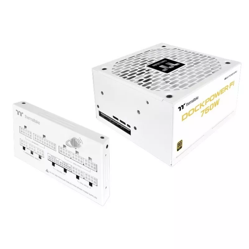 Thermaltake Dockpower FI 750W PC-Netzteil, 80 PLUS Gold, modular, weiß