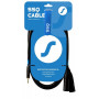 SSQ MIXLR1 SS-1816 Audiokabel, 3,5-mm-Stereo-Klinke auf 2x XLR, 1 m, schwarz