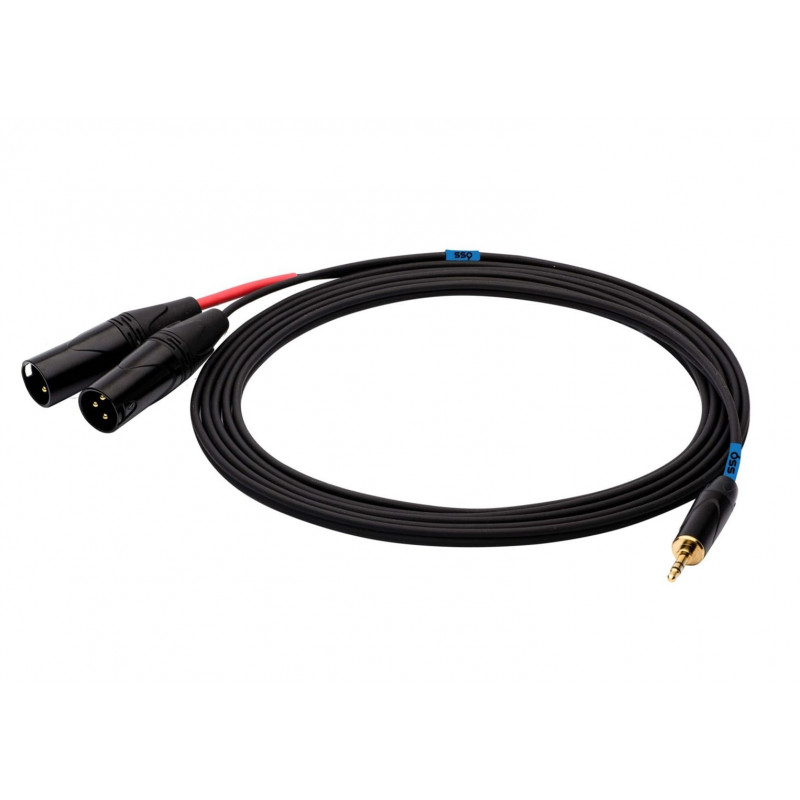 SSQ MIXLR1 SS-1816 Audiokabel, 3,5-mm-Stereo-Klinke auf 2x XLR, 1 m, schwarz
