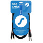 SSQ RCAJM1 SS-1427 Audiokabel, 2x Cinch (RCA) – 2x 6,3-mm-Mono-Klinke, 1 m, schwarz