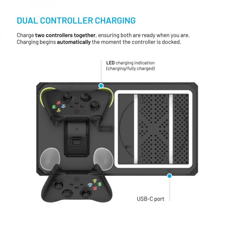 Fixed FIXXB-MCS-BK Multifunktionsstation für Xbox Series X/S, schwarz
