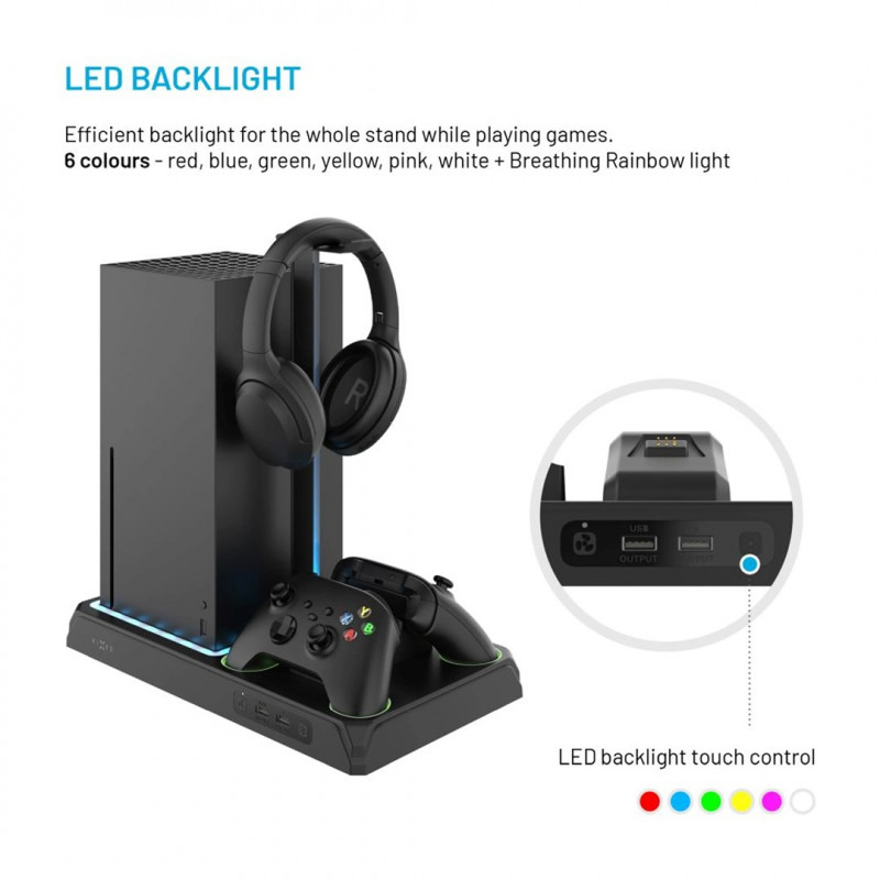 Fixed FIXXB-MCS-BK Multifunktionsstation für Xbox Series X/S, schwarz
