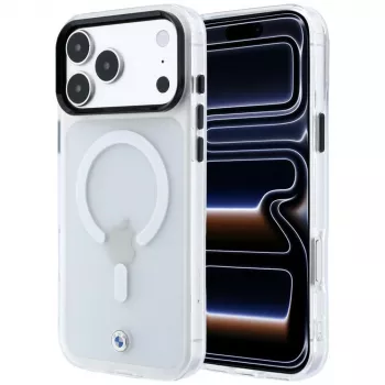 BMW Sign Frosted IML & Metal Logo MagSafe Hülle für iPhone 18 Pro Max / 17 Pro Max, transparent