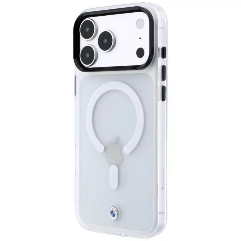 BMW Sign Frosted IML & Metal Logo MagSafe Hülle für iPhone 18 Pro Max / 17 Pro Max, transparent