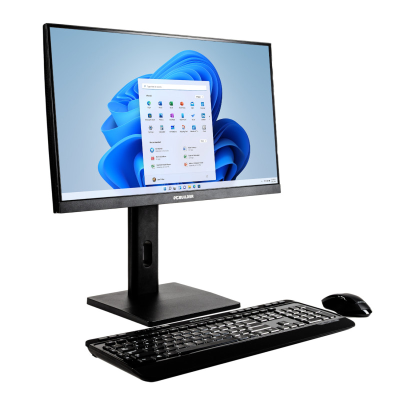 PCBuilder FUSION 24″ All-in-One-PC, Intel Core i5-12400, 16 GB DDR5, 1 TB SSD, Windows 11 Pro, mit kabelloser Tastatur und Maus