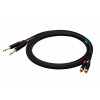 SSQ RCAJM2 SS-1428 Audiokabel, 2x Cinch – 2x 6,3-mm-Mono-Klinke, 2 m, schwarz