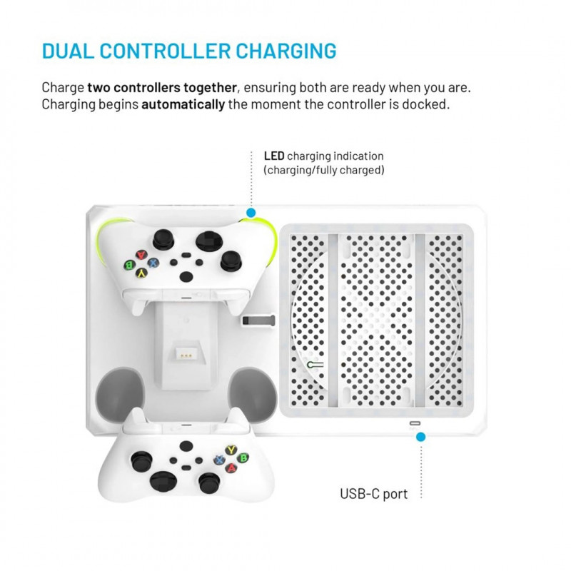 Fixed FIXXB-MCS-WH Multifunktionsstation für Xbox Series X/S, weiß
