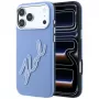 Karl Lagerfeld Smooth Big Resin Signature Logo Hülle für iPhone 18 Pro Max / 17 Pro Max, blau