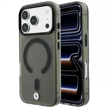 BMW BMW001310 Hülle für iPhone 18 Pro / 17 Pro, M IML Frosted Metal Logo & Trims, MagSafe, schwarz