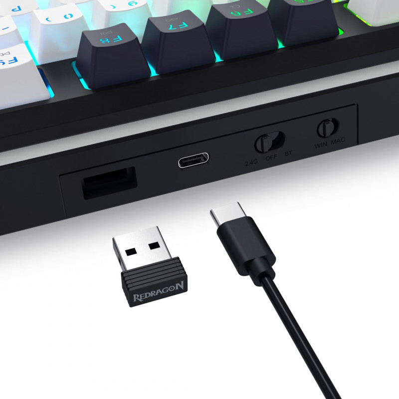 Redragon Wildslash LCD Pro K746WB-RGB-PRO Gaming-Tastatur