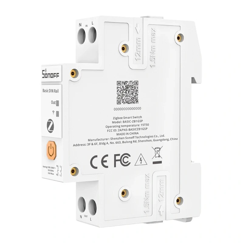 SONOFF BASIC-ZB1GSP smarter Zigbee-Schalter, Hutschiene, 32 A