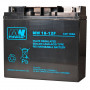 MPL Power Elektro MW 18-12 USV-Batterie, Blei-Säure-Akku AGM, wartungsfrei, 12 V 18 Ah, schwarz