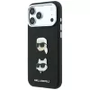 Karl Lagerfeld KF003250 Hülle für iPhone 18 Pro Max / 17 Pro Max, Saffiano with Karl & Choupette Heads Pins & Logo, schwarz