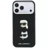 Karl Lagerfeld KF003250 Hülle für iPhone 18 Pro Max / 17 Pro Max, Saffiano with Karl & Choupette Heads Pins & Logo, schwarz
