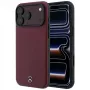 Mercedes Mer008834 Leather Semi Wrap Iconic Line MagSafe Hülle für iPhone 18 Pro / 17 Pro, burgunderrot
