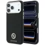 Guess GUE005533 Grained Round Strass Logo MagSafe Hülle für iPhone 18 Pro / 17 Pro, schwarz