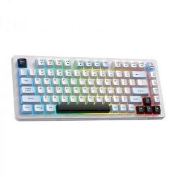 ONIKUMA MT501 Gaming-Tastatur, 75 %, weiß