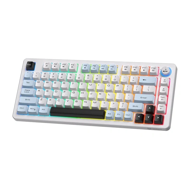 ONIKUMA MT501 Gaming-Tastatur, 75 %, weiß