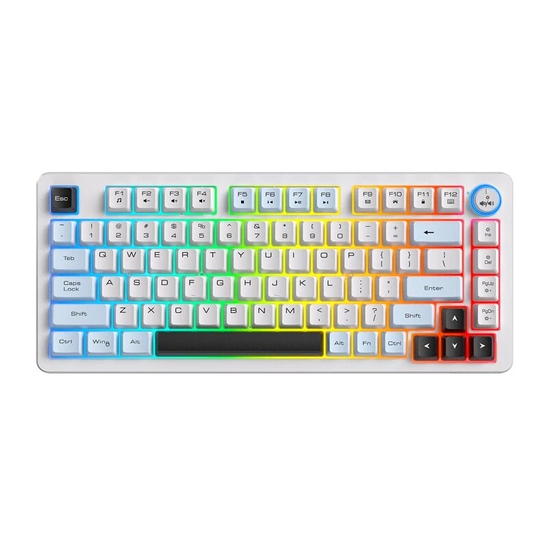ONIKUMA MT501 Gaming-Tastatur, 75 %, weiß