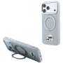 Karl Lagerfeld KF003229 Hülle mit 360-Ringständer Karl & Choupette Heads Pin MagSafe für iPhone 18 Pro / 17 Pro, grau