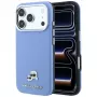 Karl Lagerfeld KLHMP18L6PSKCHLB Back Cover PU Grained Semi Wrap K&CH Heads MagSafe für iPhone 17 Pro / 18 Pro, blau