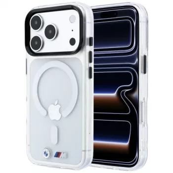 BMW M IML Glossy Metal Logo & Trims MagSafe Hülle für iPhone 18 Pro Max / 17 Pro Max, transparent