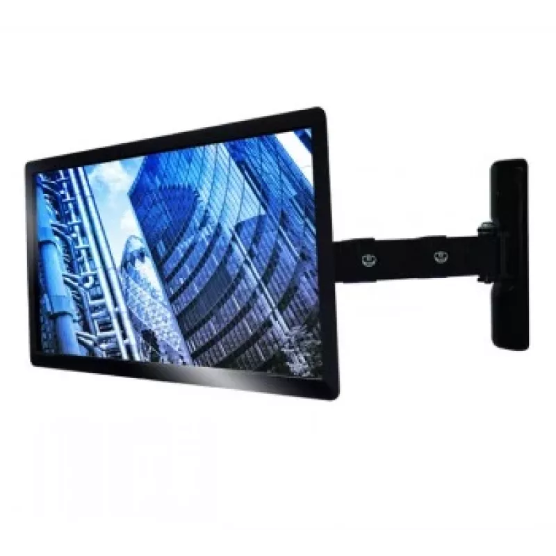 B-Tech BT7514/PB Wandhalterung für Flachbildschirme mit einem Arm (VESA 200), Klavierlack-Schwarz
