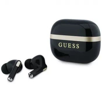 Guess Glossy Gold LinePrinted Classic Logo TWS-Kopfhörer, schwarz