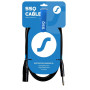 SSQ JSXM10 SS-1462 Audiokabel, Klinke stereo - XLR 3-polig Stecker, 10 m, schwarz