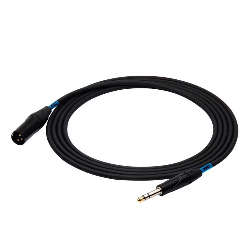 SSQ JSXM10 SS-1462 Audiokabel, Klinke stereo - XLR 3-polig Stecker, 10 m, schwarz