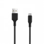 Setty USB-A-auf-USB-C-Kabel, 1 m, 3 A, schwarz