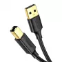 Ugreen US135 USB-2.0-A-B-Druckerkabel, vergoldet, 1 m, schwarz