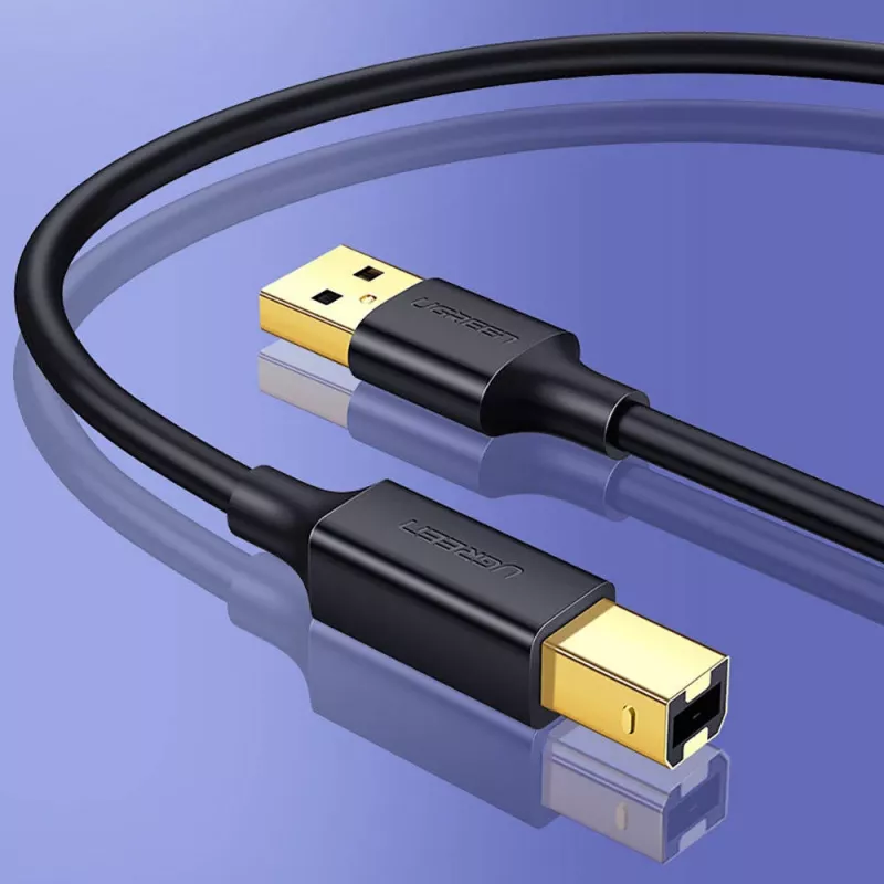 Ugreen US135 USB-2.0-A-B-Druckerkabel, vergoldet, 1 m, schwarz