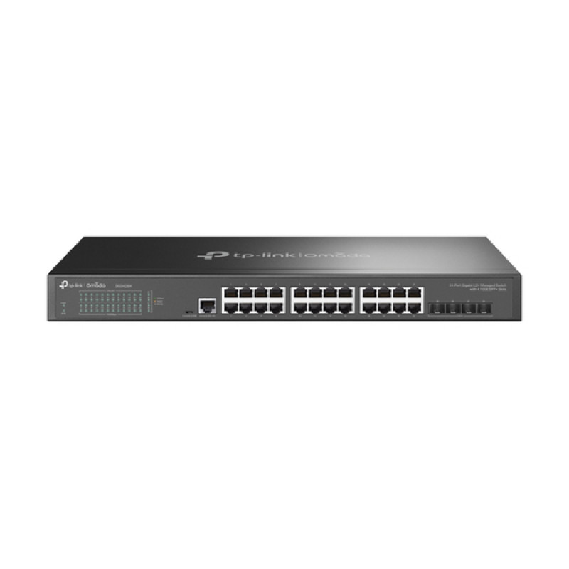 TP-Link SG3428X 24-Port 10/100/1000 Mbit/s Managed-L2+-Switch, 4 SFP+-Ports, rackmontierbar